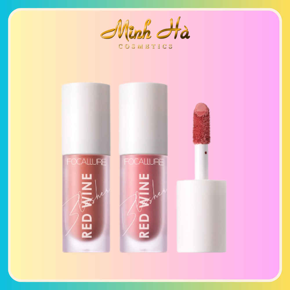 Má hồng dạng kem Focallure Hangover Red Wine Blusher FA89 ửng hồng tự nhiên bám màu tốt
