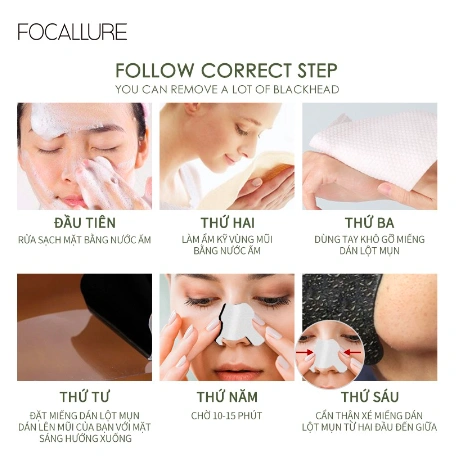 Miếng dán mũi lột mụn đầu đen Focallure FA171