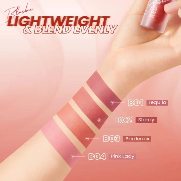 Má hồng dạng kem Focallure Hangover Red Wine Blusher FA89 ửng hồng tự nhiên bám màu tốt