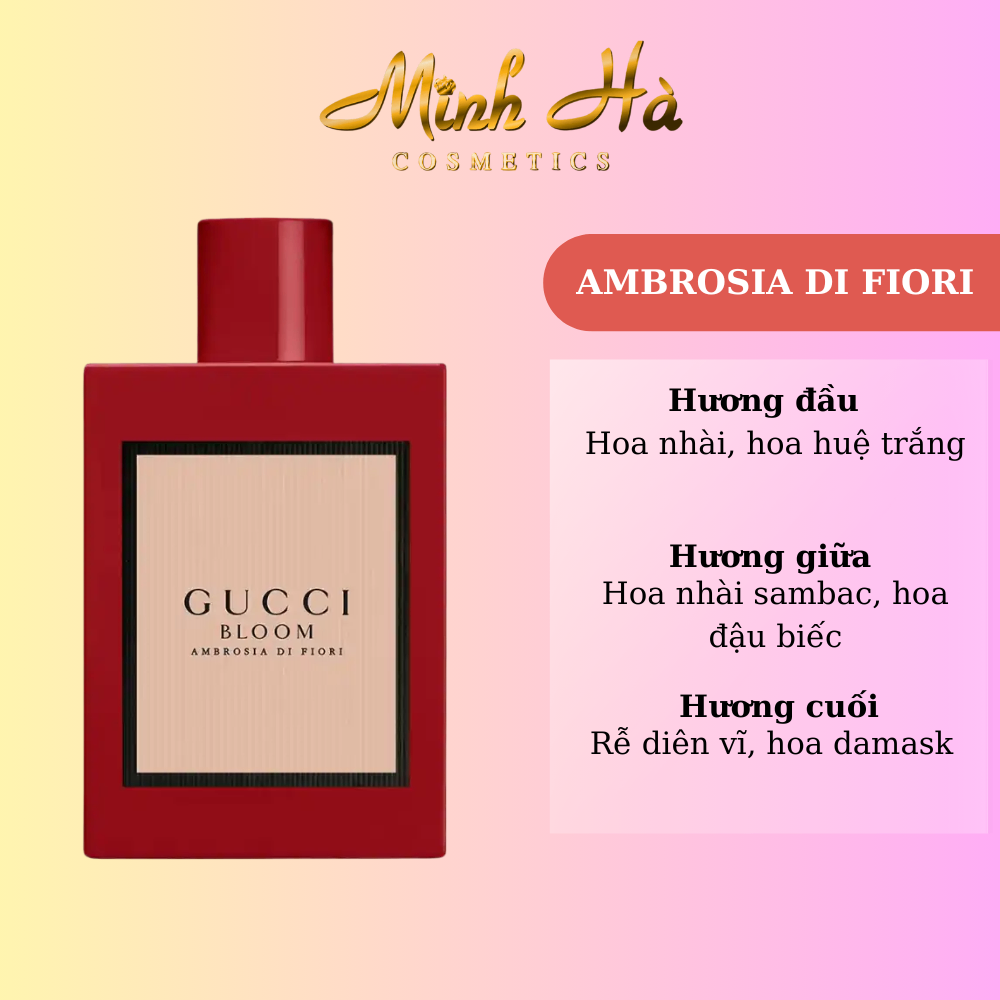 Chiết 10ml nước hoa Gucci Bloom Ambrosia Di Fiori EDP 100ml phong cách quyến rũ bí ẩn nữ tính