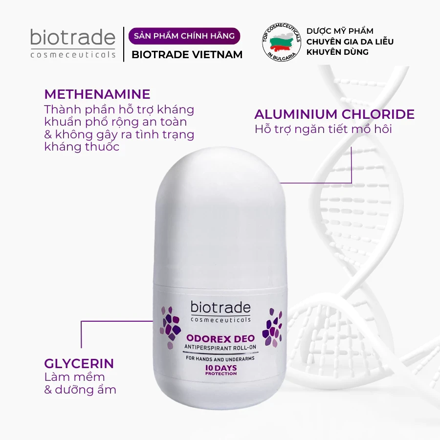 Lăn Khử Mùi Biotrade Odorex Deo Roll Antiperspirant Roll-On 20ml