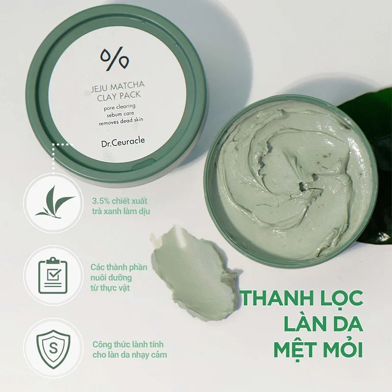 Mặt nạ đất sét Dr.Ceuracle Jeju Matcha Clay Pack 115ml