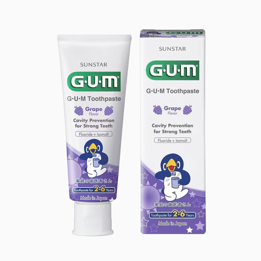 Kem đánh răng Gum Kids cho trẻ từ 2-6/7-12 tuổi 70g làm sạch răng sữa ngừa sâu răng và bảo vệ men răng