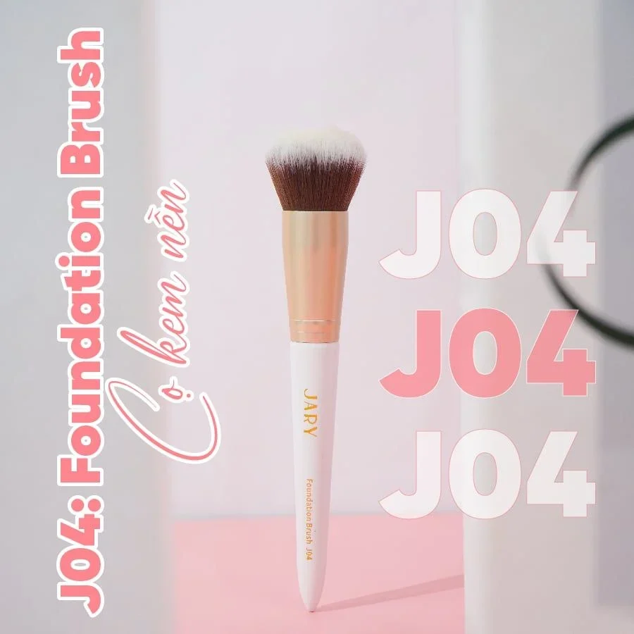 Cọ trang điểm cao cấp thuần chay Jary Makeup Brush lẻ từng cây tán phấn đều màu mềm êm trên da
