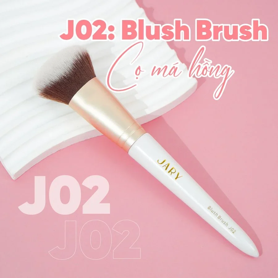 Cọ trang điểm cao cấp thuần chay Jary Makeup Brush lẻ từng cây tán phấn đều màu mềm êm trên da