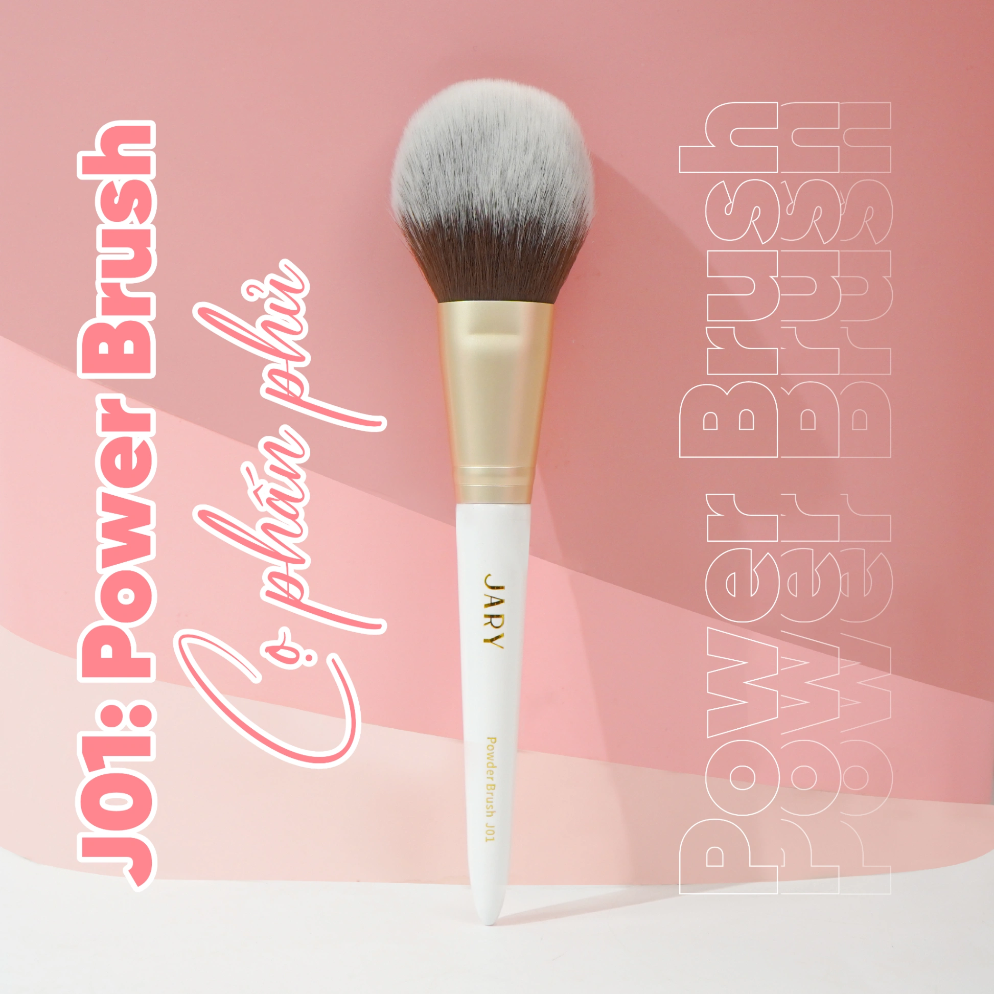 Cọ trang điểm cao cấp thuần chay Jary Makeup Brush lẻ từng cây tán phấn đều màu mềm êm trên da