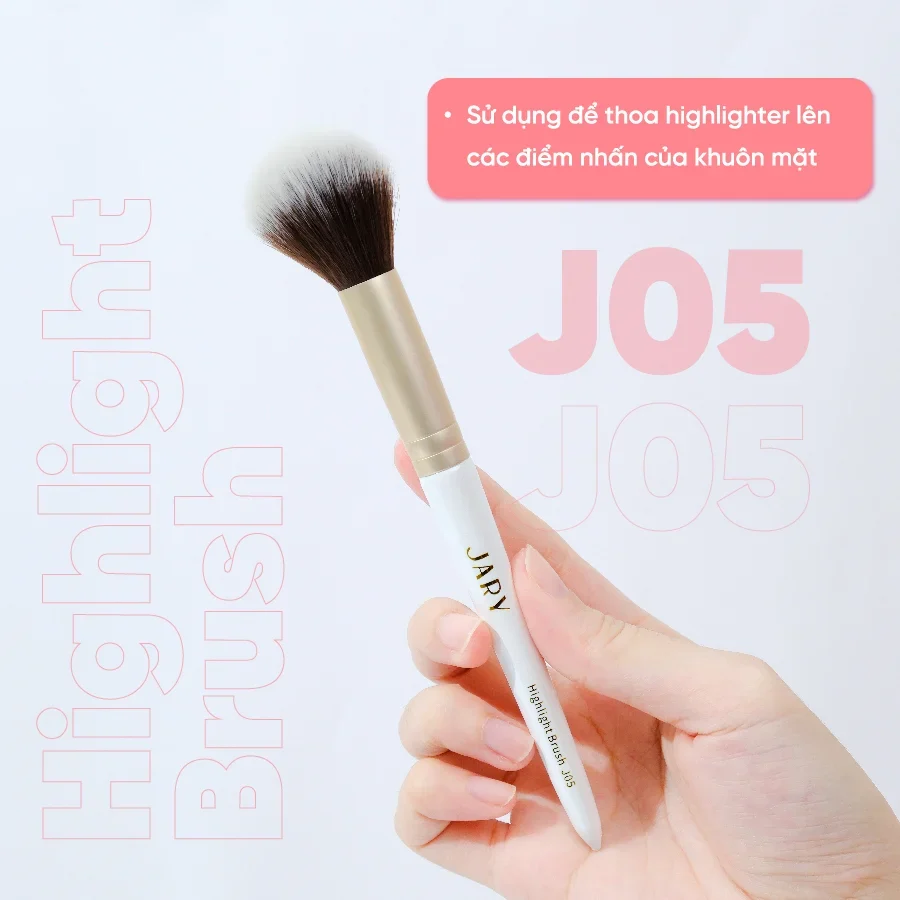 Cọ trang điểm cao cấp thuần chay Jary Makeup Brush lẻ từng cây tán phấn đều màu mềm êm trên da