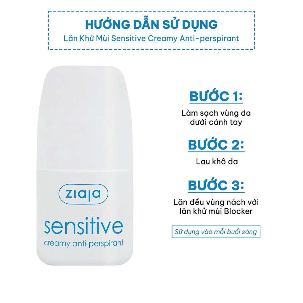 Lăn khử mùi Ziaja Sensitive Vegan 60ml
