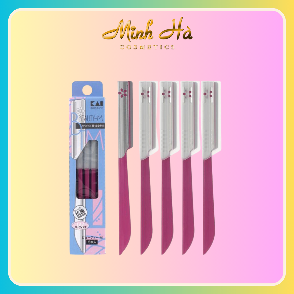 Set 5 dao cạo lông mày Kai Razor Beauty M BTM-5F1