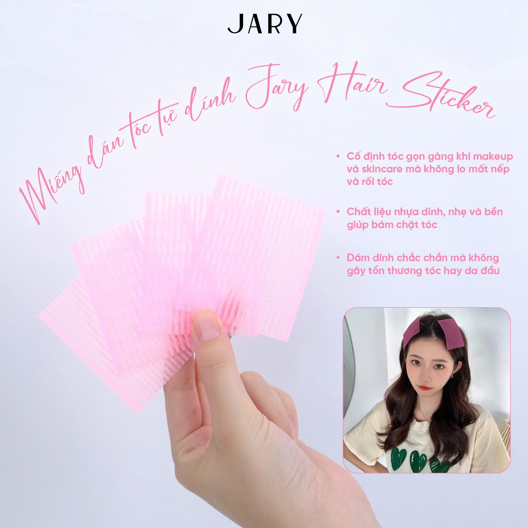 Miếng dán tóc tự dính Jary Hair Sticker (set 10c)