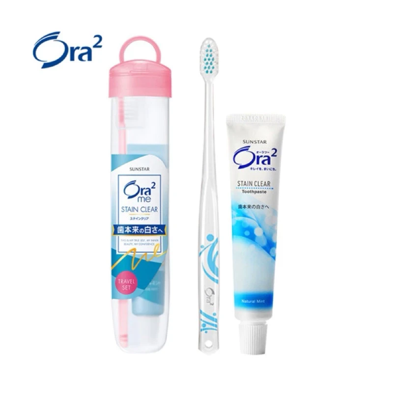 Set Ora2 me Stain Clear bàn chải + kem đánh răng