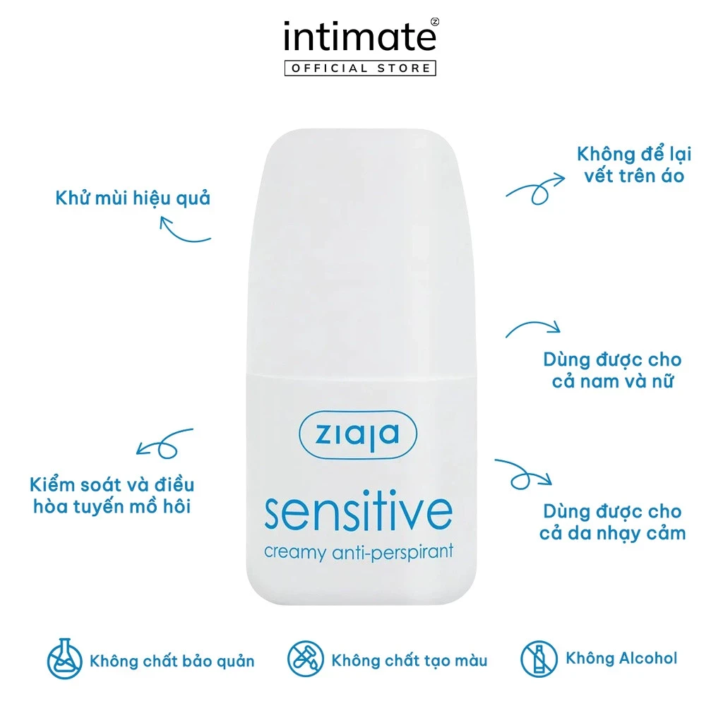 Lăn khử mùi Ziaja Sensitive Vegan 60ml