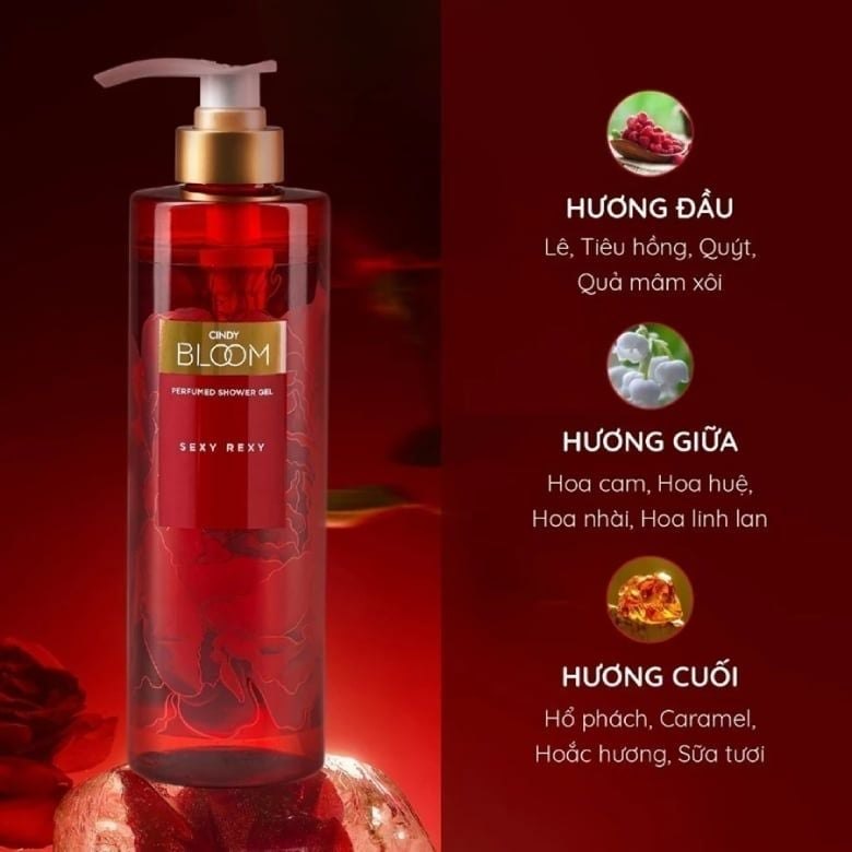 Sữa tắm Cindy Bloom Perfumed Shower Gel 640g hương nước hoa cao cấp