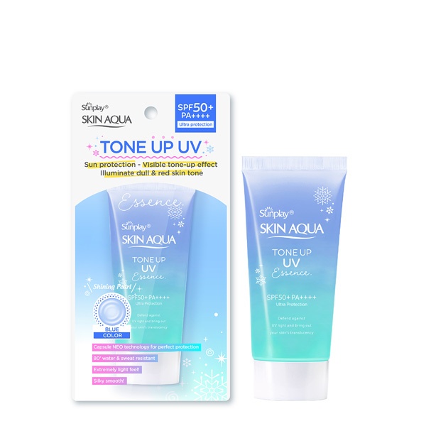 Kem chống nắng Skin Aqua Tone Up UV Essence/Milk SPF50+ PA++++ 50g bản nội địa Nhật và sản xuất tại Việt Nam