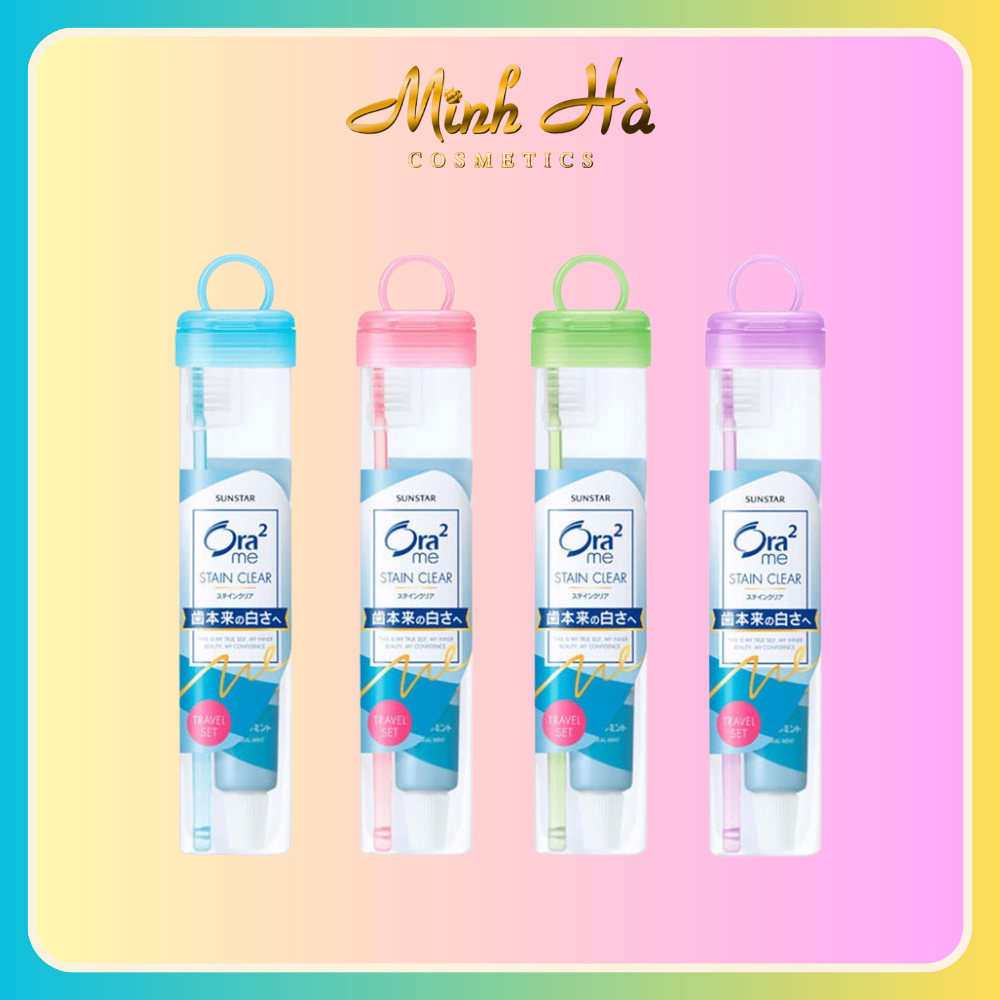 Set Ora2 me Stain Clear bàn chải + kem đánh răng