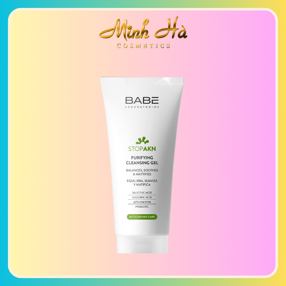 Sữa rửa mặt Babe Stop AKN Purifying Cleansing Gel 200ml (mẫu mới)
