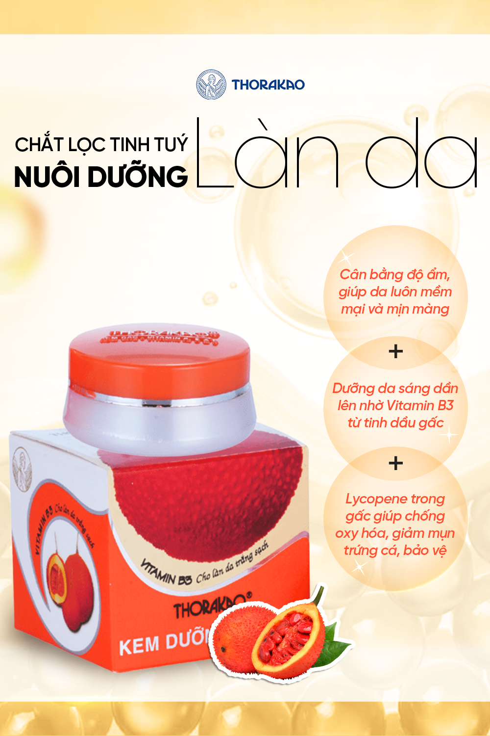 Kem dưỡng da gấc Thorakao 3g
