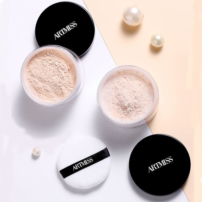 Phấn phủ Artmiss Transparent Matte Powder 30g kiềm dầu cố định lớp nền tạo hiệu ứng lì mịn tự nhiên