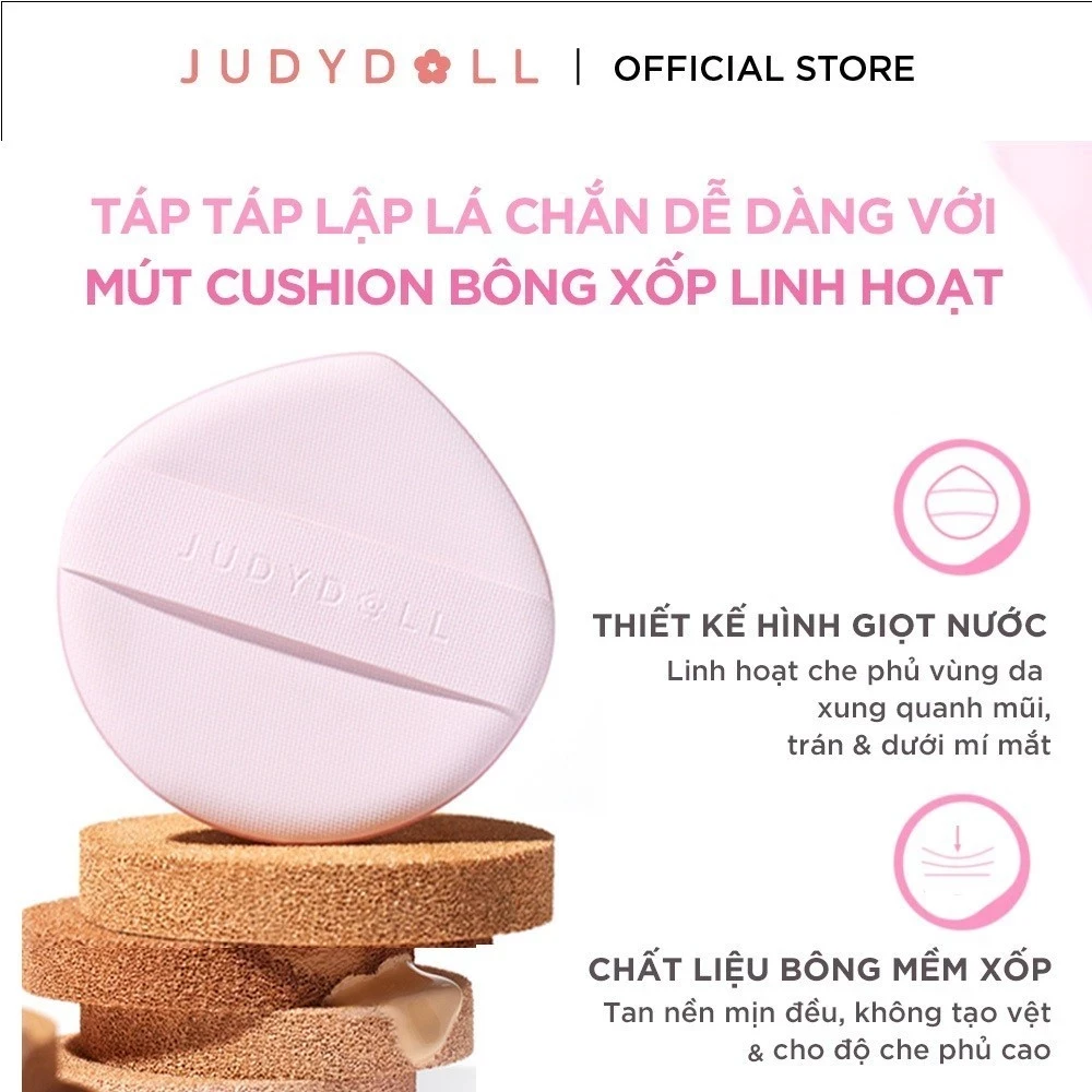 Phấn nước Judydoll Fresh Matte Cushion 12.5g mỏng nhẹ và bền màu suốt ngày