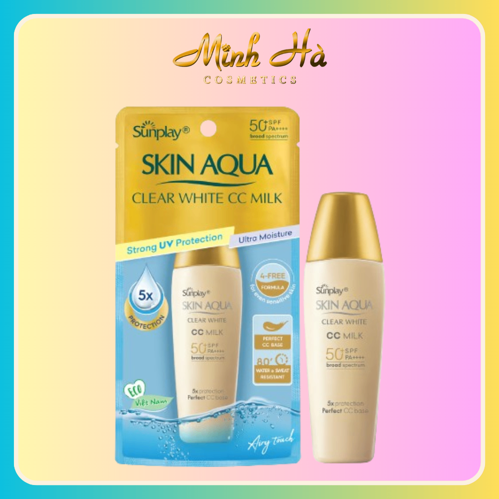 (Rohto) Sữa chống nắng Skin Aqua Clear White CC Milk SPF 50+ PA++++ 25g