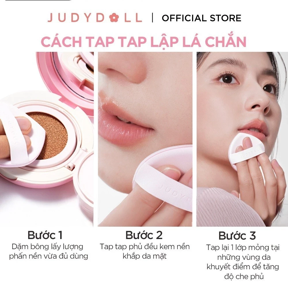 Phấn nước Judydoll Fresh Matte Cushion 12.5g mỏng nhẹ và bền màu suốt ngày