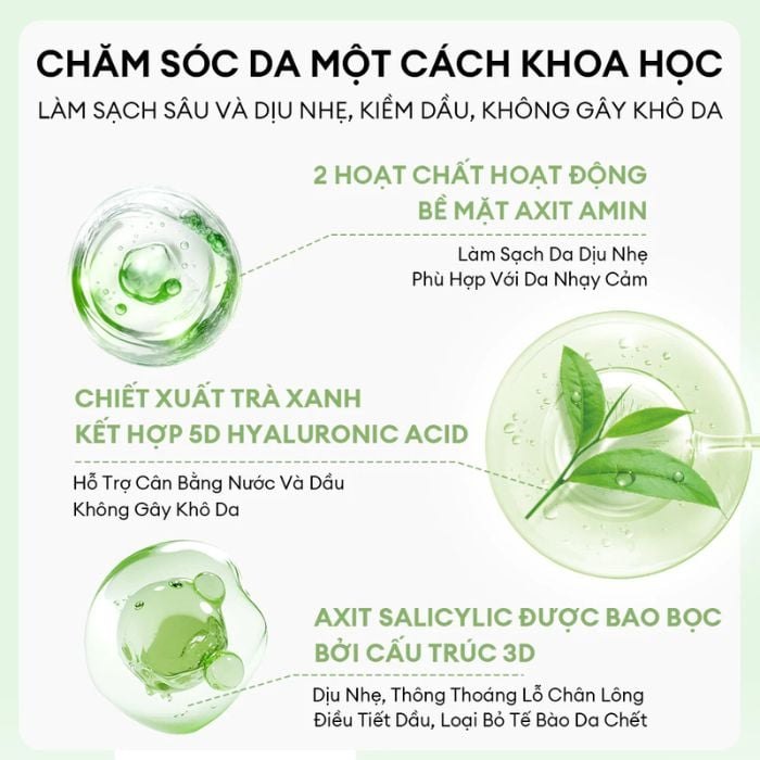 Sữa rửa mặt Colorkey Luminous Green Tea 100g