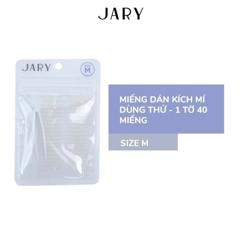 Miếng dán kích mí Jary Eyelid Tape 40 miếng nhiều size tệp màu da bám dính tốt