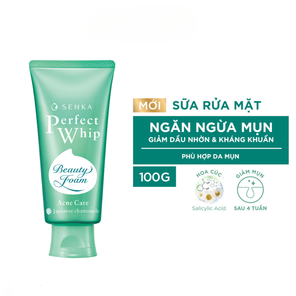 Sữa rửa mặt Senka Perfect Whip Cleansing Foam Nhật Bản 100g sạch sâu sáng mịn
