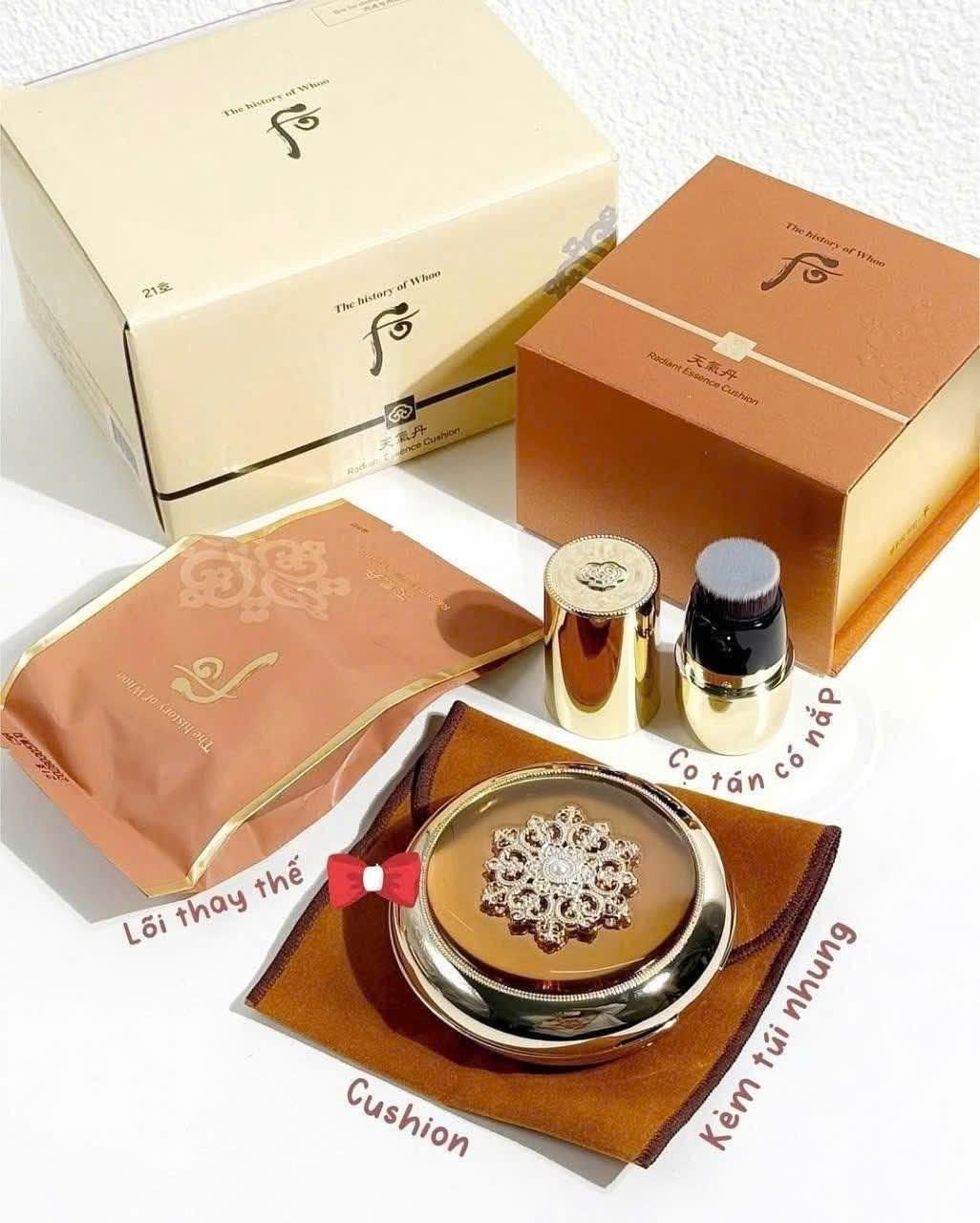 Phấn nước The History of Whoo Radiant Essence Cushion #21 (kèm lõi + cọ)