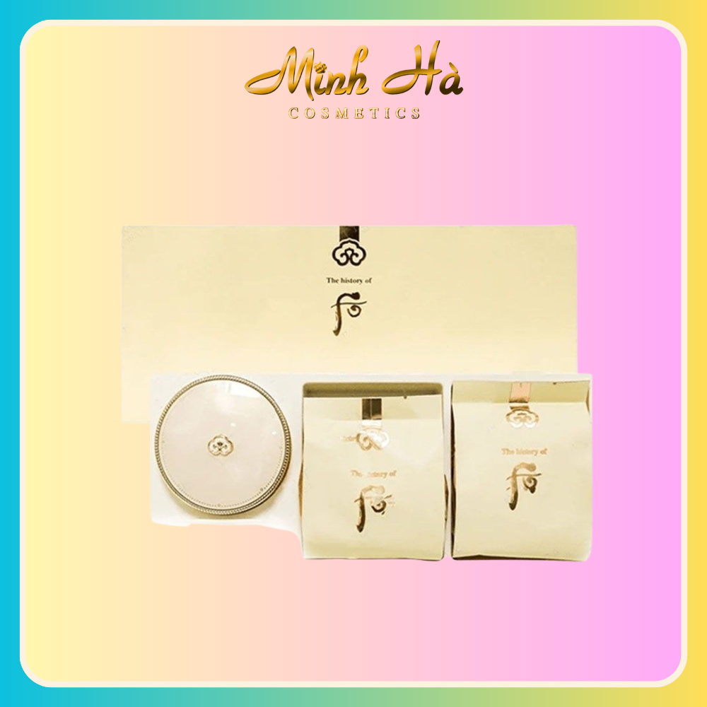 Set phấn nước The History of Whoo Luxury Golden Cushion Glow Special Set (1 hộp + 2 lõi)
