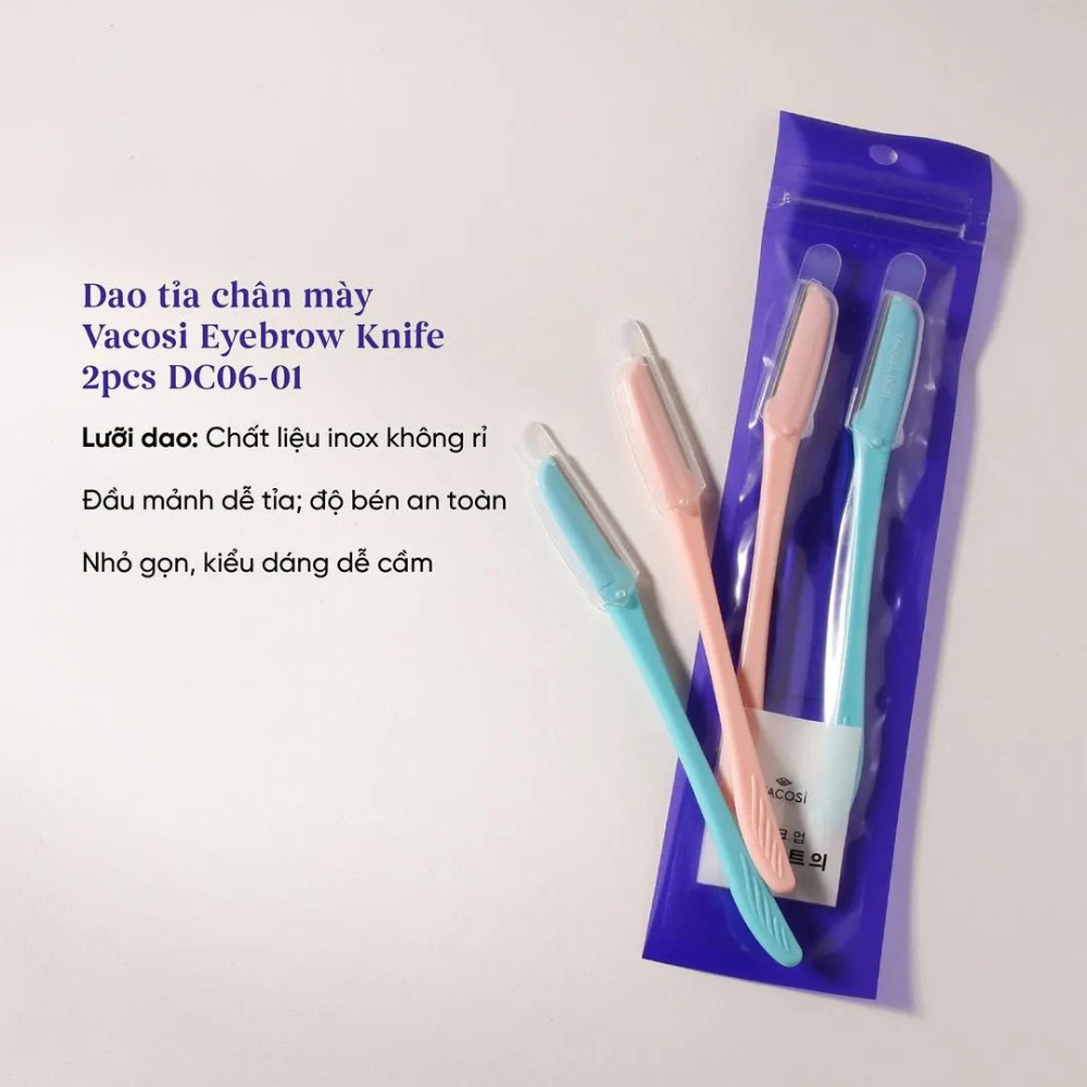 Set 2 Dao Cạo Mày Vacosi DC17
