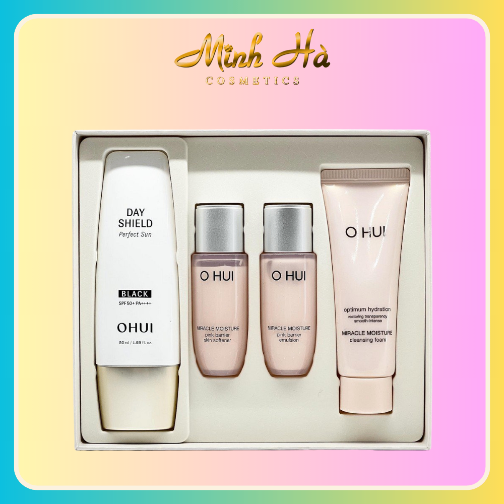 Set kem chống nắng Ohui Day Shield Perfect Sun Special Set 4pcs #Black