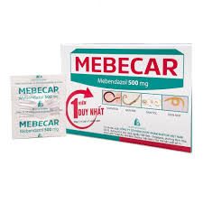 5163. MEBECAR (Mebendazol 500 mg ; Hộp 1 vỉ x 1 viên nén ; Thùng 340 hộp) Bostonpharma ( Hóa đơn bán lẻ)