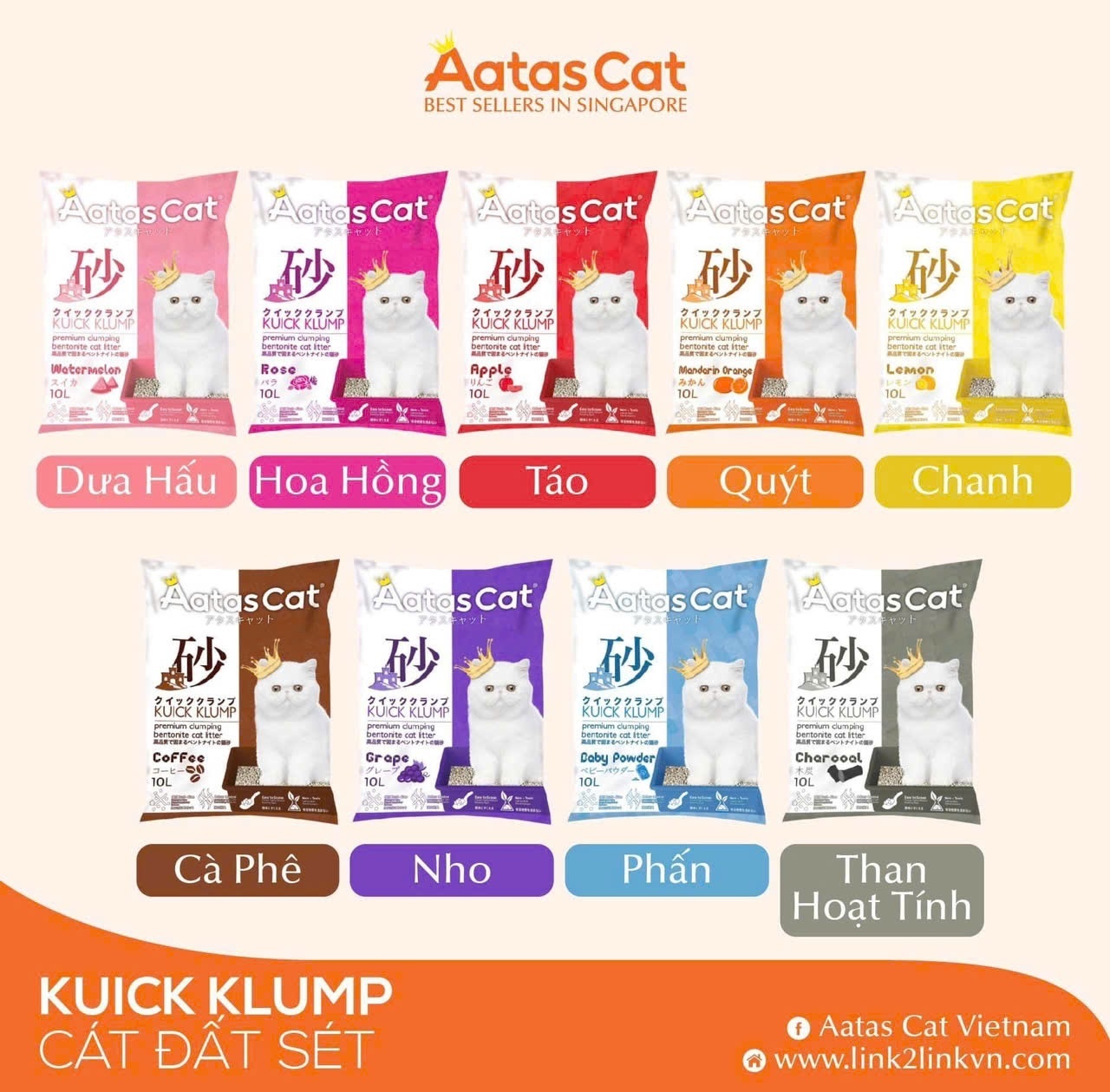 Cát Đất Sét AAtas 10L ( 7.5kg )
