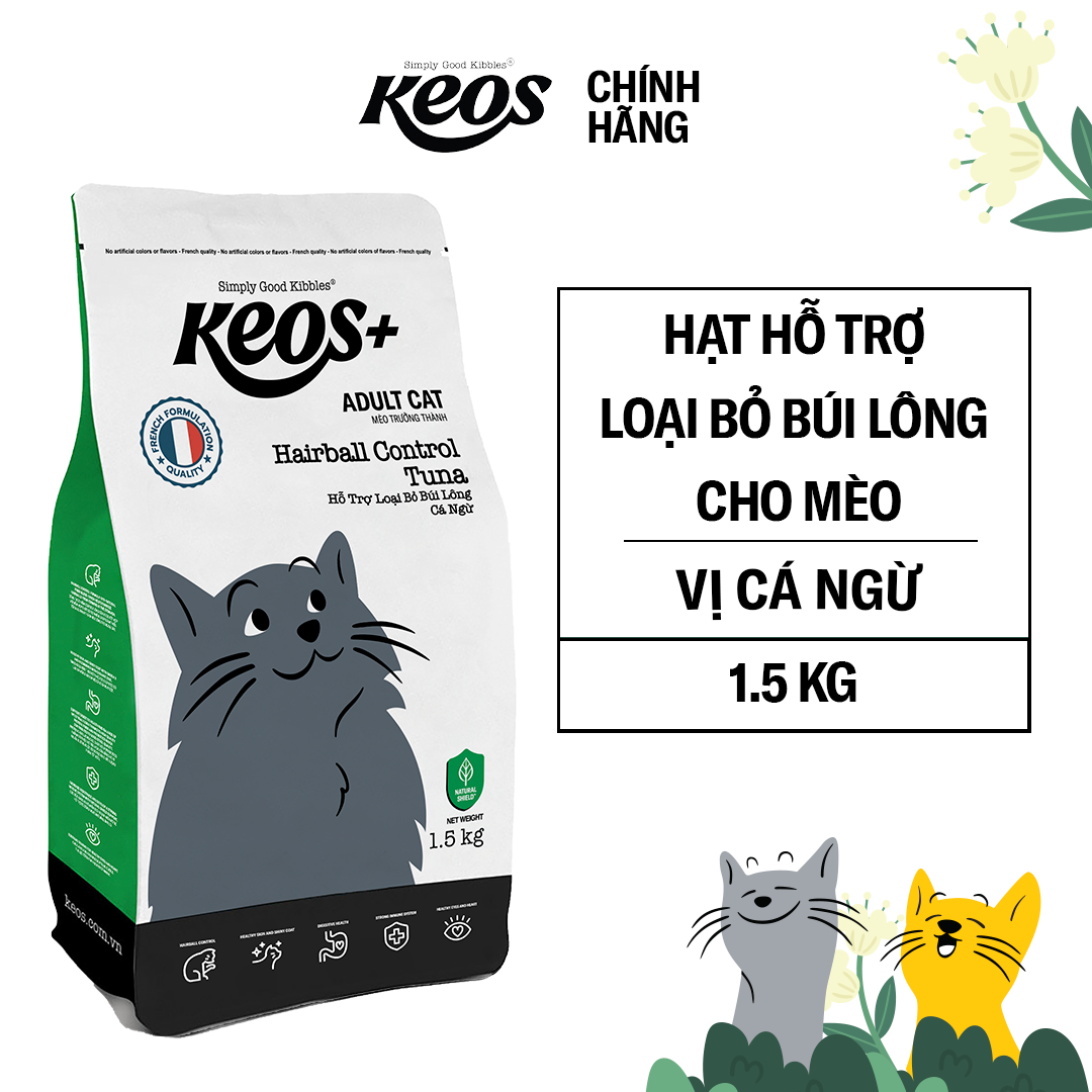 Hạt Keos Mèo Búi Lông 1.5kg
