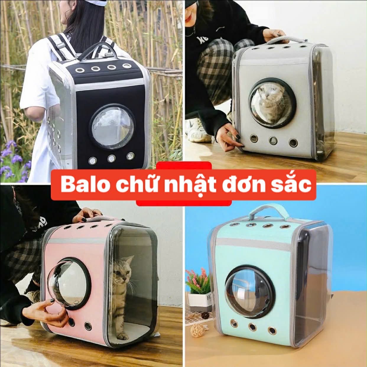 Balo chữ nhật đơn sắc