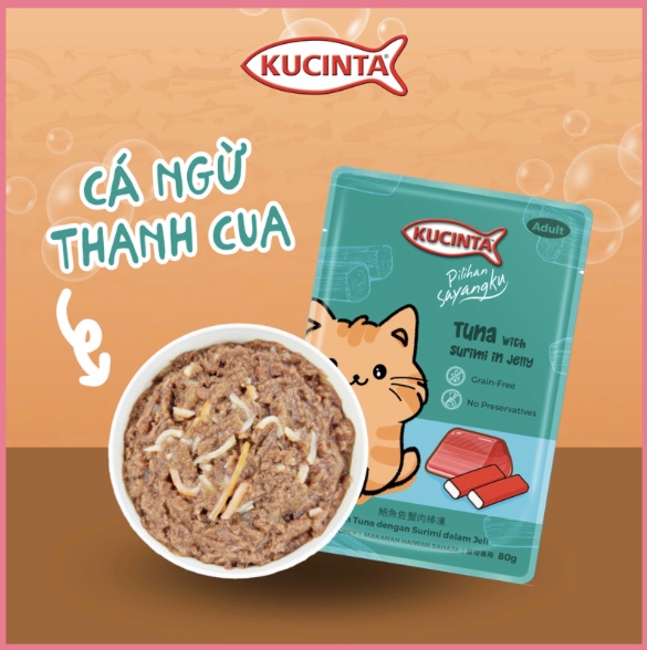 Pate Kucinta cho mèo gói 80g