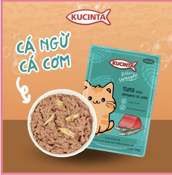 Pate Kucinta cho mèo gói 80g