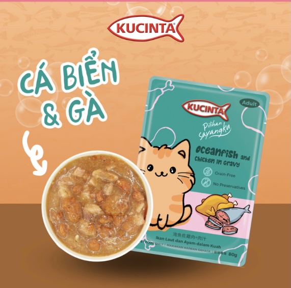 Pate Kucinta cho mèo gói 80g