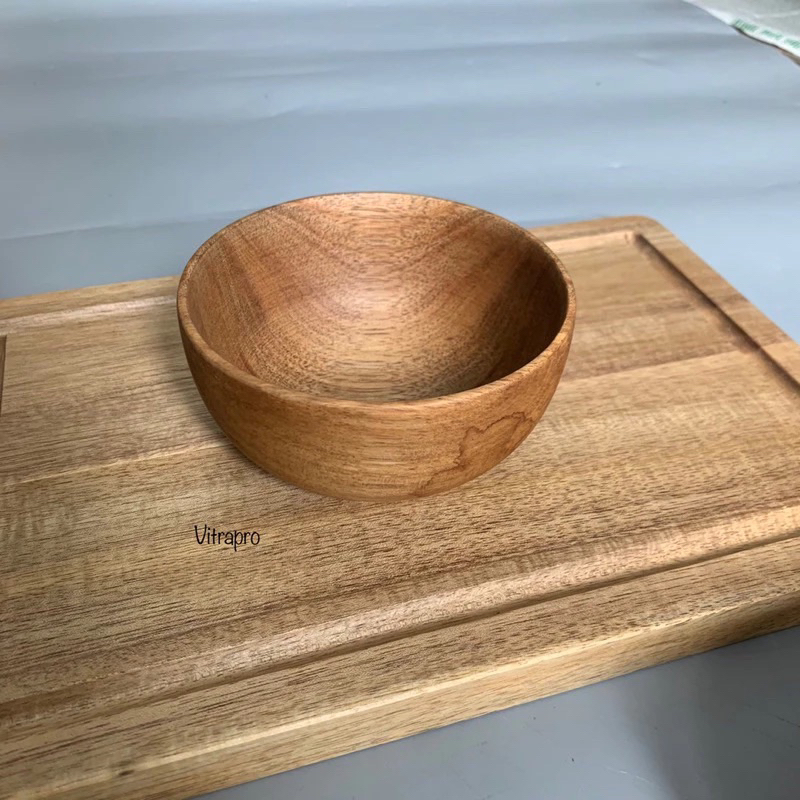 Bát gỗ keo 10x5cm