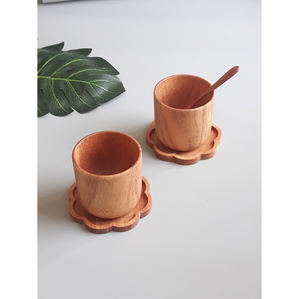 Cốc gỗ gõ 8x8cm
