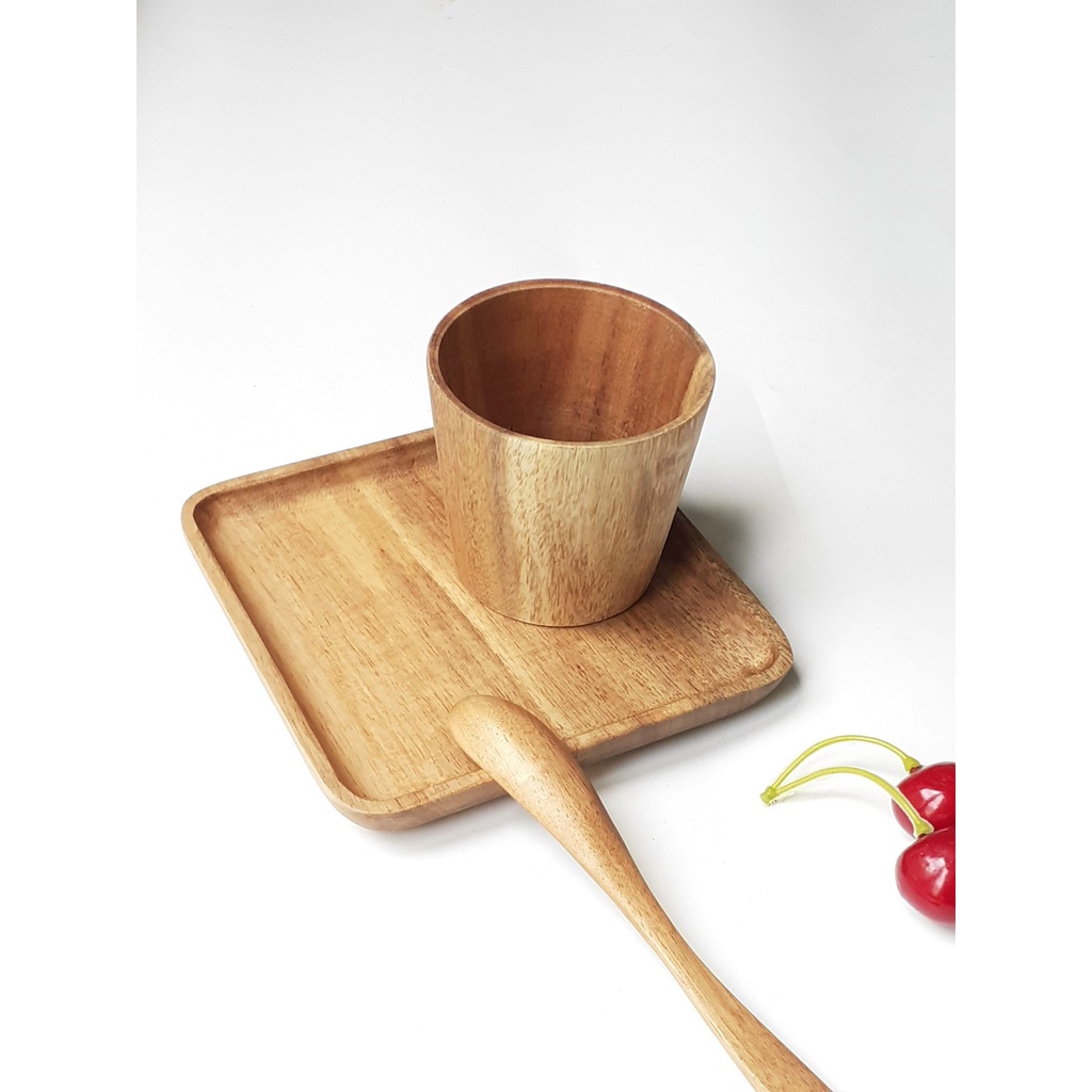 Cốc gỗ keo 7x7cm