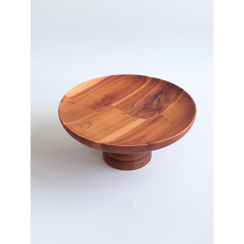 Mâm bồng gỗ keo ghép 24x9cm