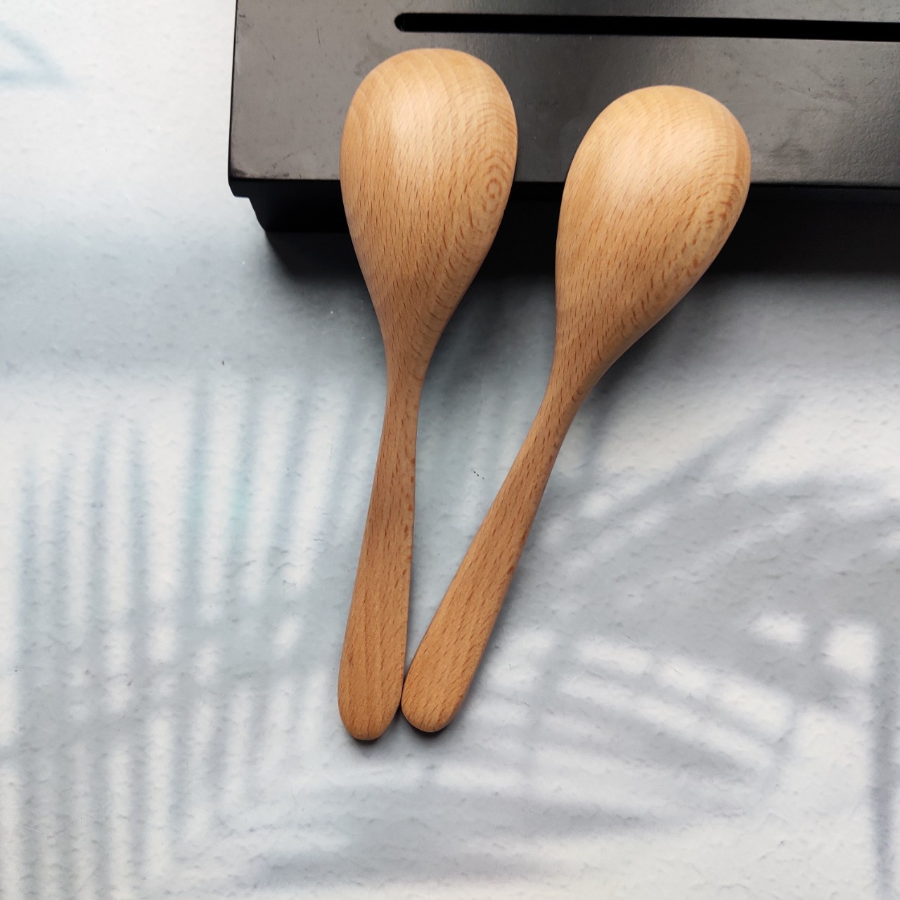 Thìa miệng tròn gỗ beech