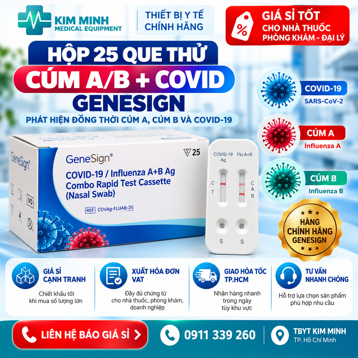 Mua Test Cúm A, B, COVID-19, RSV Ở Đâu Tại TP.HCM?