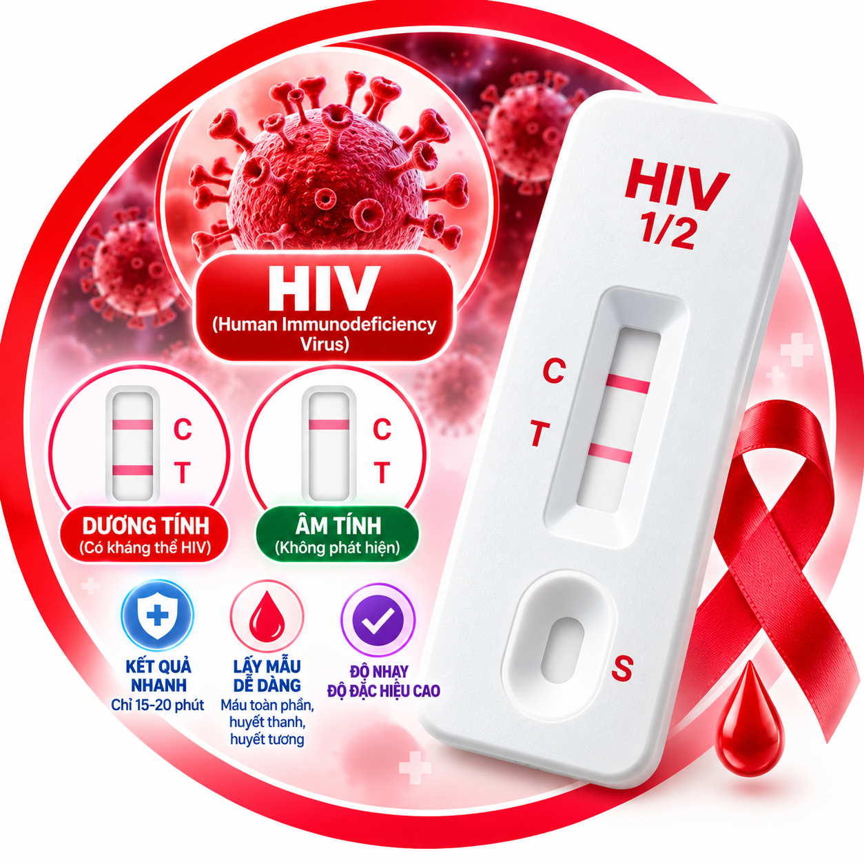 Que thử HIV