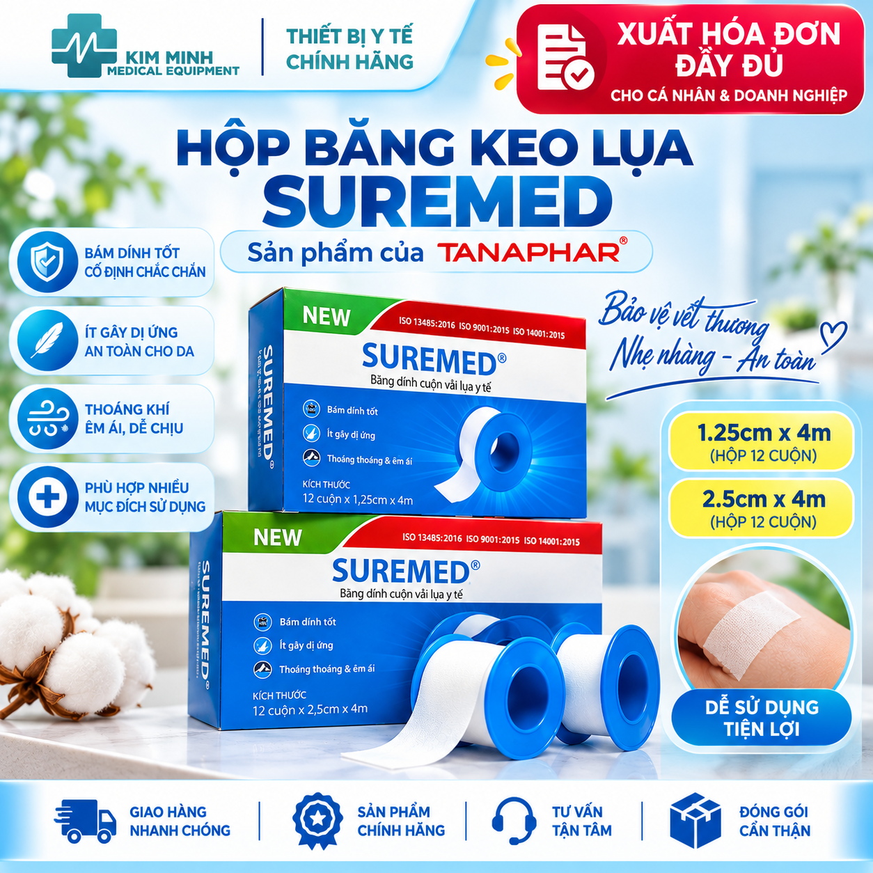 băng dính vải lụa Suremed giá sỉ hcm.png