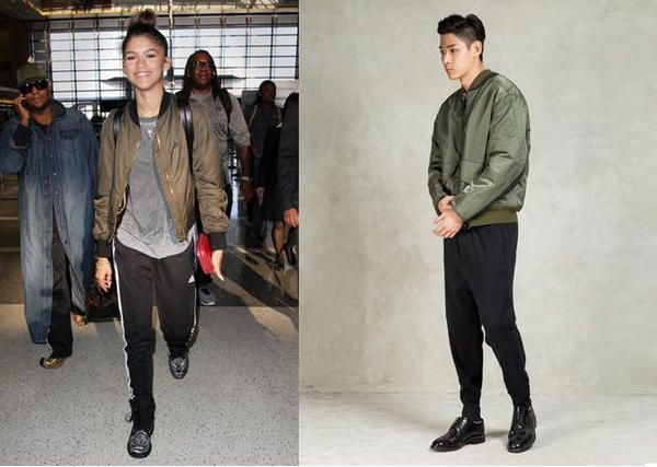 Phối quần jogger nam với áo khoác bomber