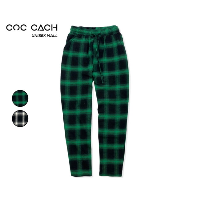 Quần jogger ENG caro - Xanh - M