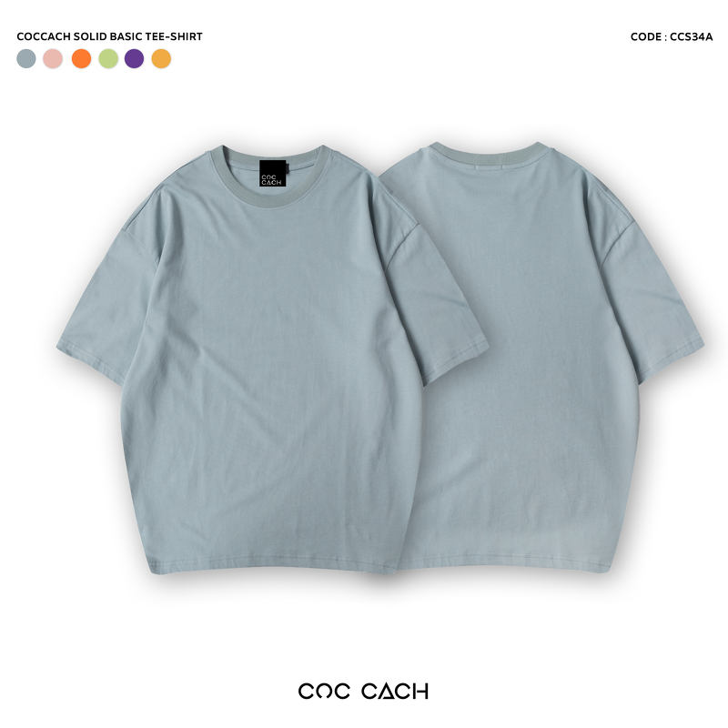 Áo phông COCCACH pastel neon - Xanh nhạt - L